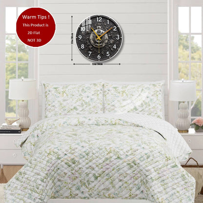 Tempered Glass Wall Clock Clock Face With Camera Lens Suitable For Wall Decor or Tabletop Display Anywhere