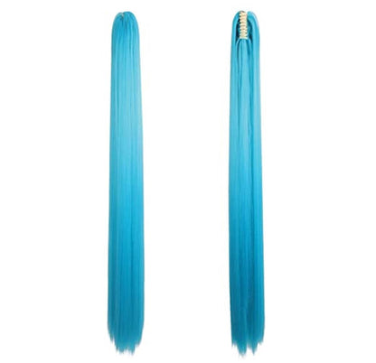 Blue Straight Hair Detachable Hatsune Miku Cosplay Anime Heat Resistant Synthetic Wig Birthday Gift Anime Party