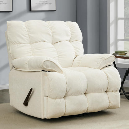 Oversized Rocker Recliner Chair,Power Swivel Recliner for Living Room,Overstuffed Extra Wide Rocking Recliners with Padded Lumba