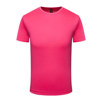 Quick Dry Round Neck T-shirt Custom Printed Embroidered Logo Sports Fitness Short Sleeve Top Running Shirt 2024