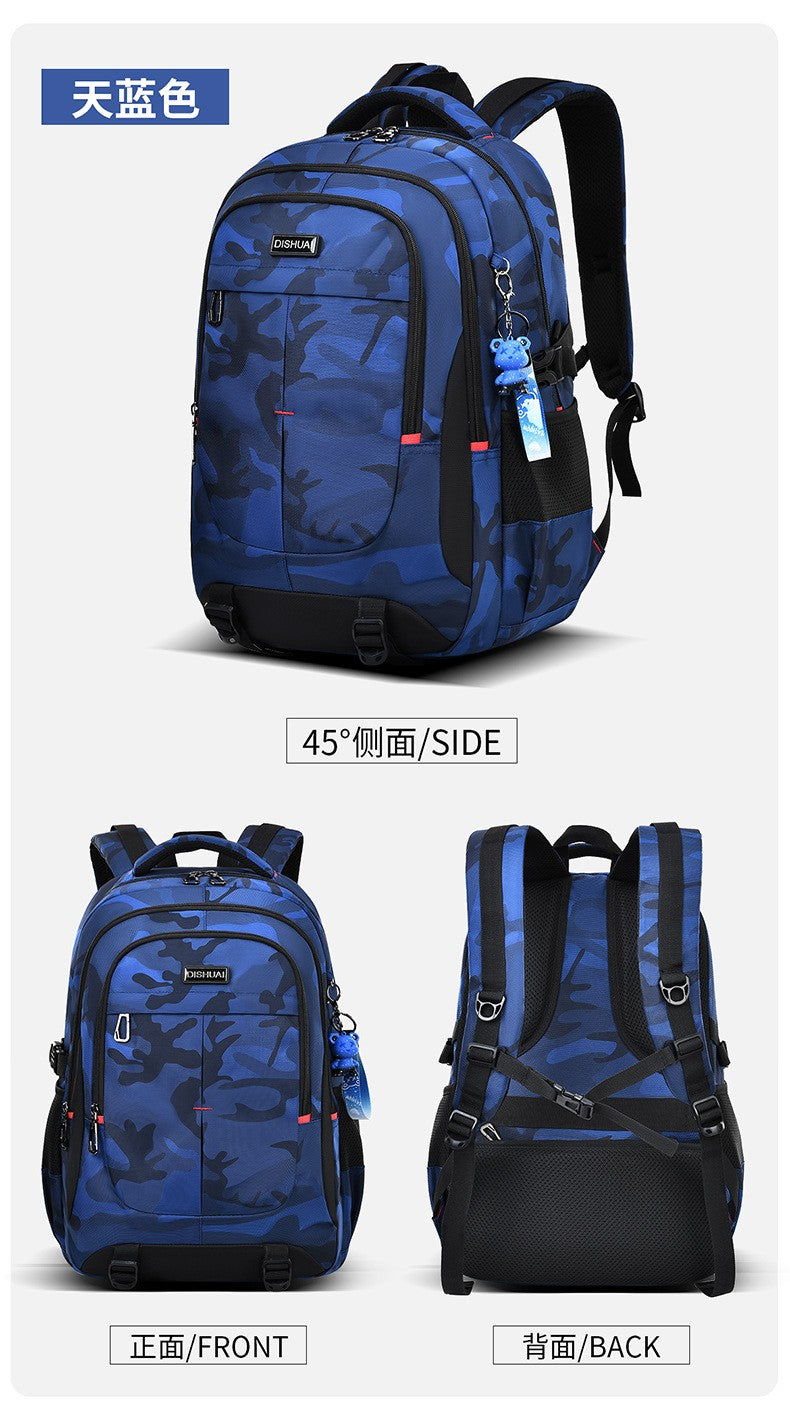 Mochila de camuflagem nova 2025 para viagem ao ar livre, para homens, 2 tamanhos, para o sexo masculino, mochila escolar de alta capacidade para universitários e meninos