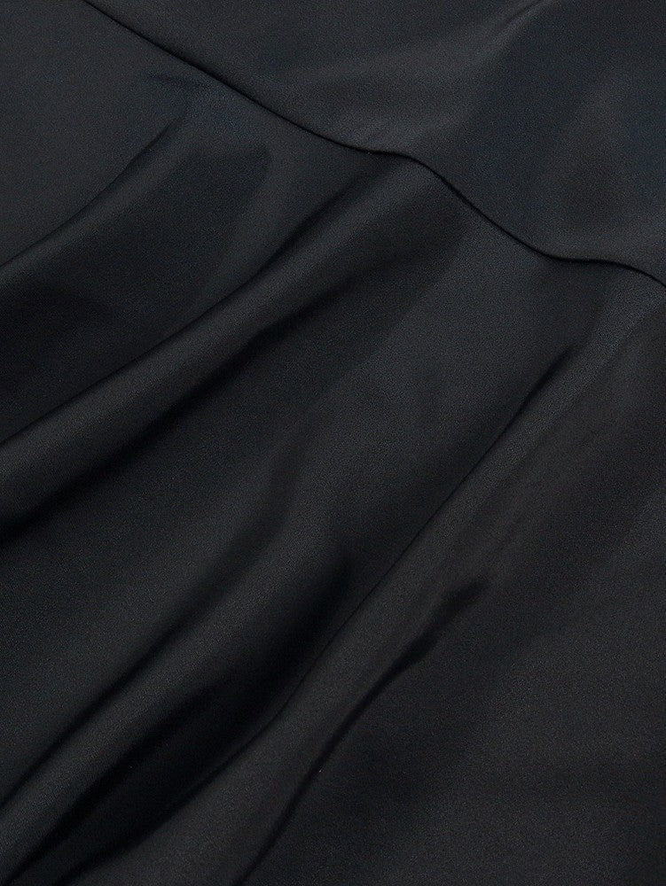 Plus Size 2025 New Women's Irregular Layered Solid Colour Half-body Skirt Polyester Versatile Elastic Waist Temperament Elegant