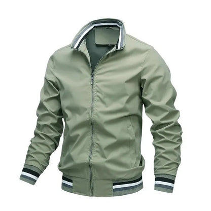 Spring And Autumn Fashion Stand-Up Casual Zipper Jacket High Quality Aviator Jacket Windproof Rainproof Outdoor Sports Jacket