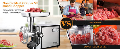 Moedores de Carne Elétricos 3000W Aço Inoxidável Picador Pesado Triturador de Salsicha Processador de Alimentos Eletrodomésticos Moedor Sonifer