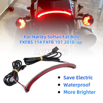 Para Harley Softail Fat Bob FXFBS 114 FXFB 2018-2022 Luz Traseira de Para-lama de LED de Motocicleta Luz de Freio Pisca-alerta Luz de Circulação Peças