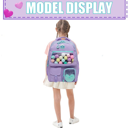 Mochila Meetbelify para Meninas Mochila Estética para Estudantes do Ensino Fundamental Adolescentes Meninas