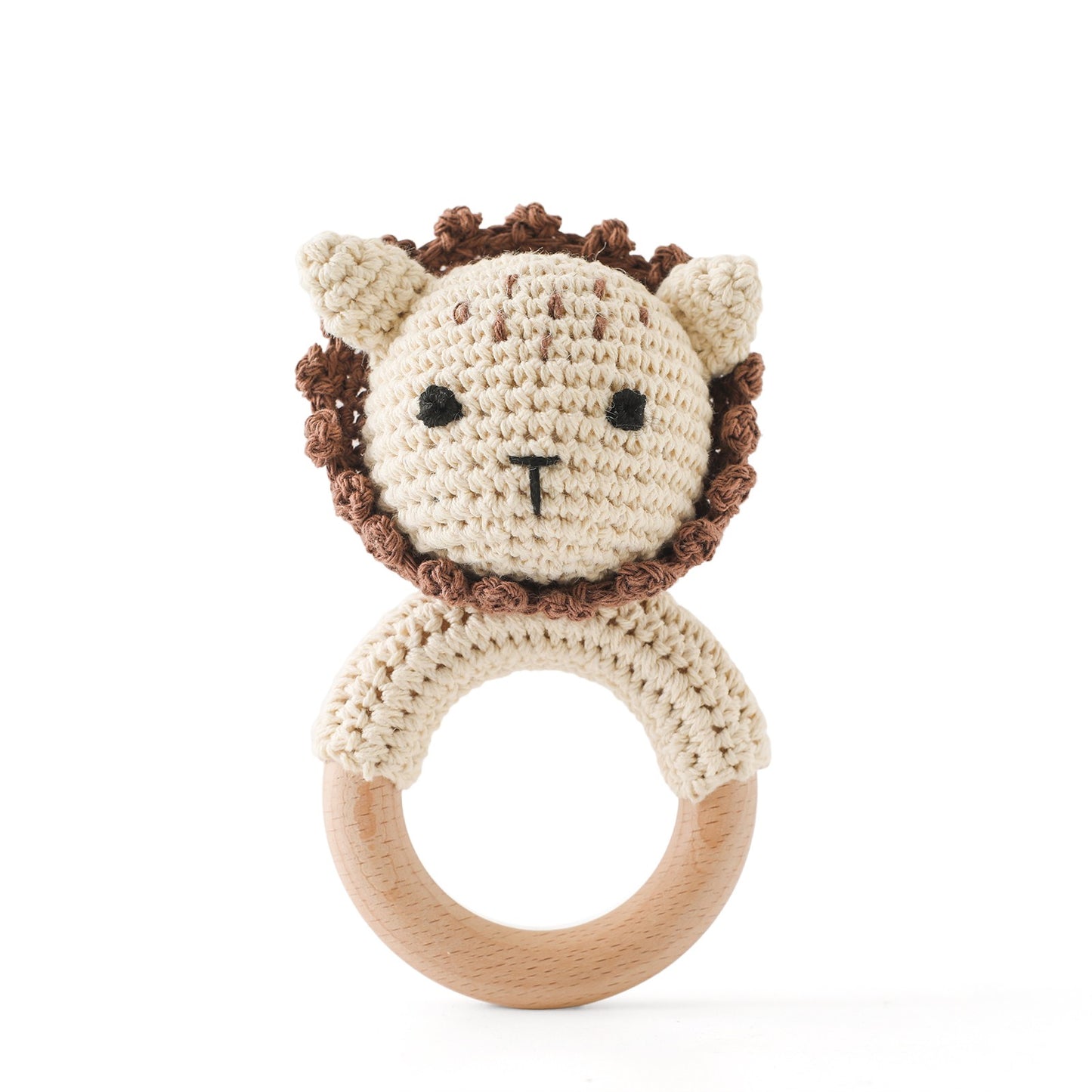 Brinquedos de Crochê para Bebês Chocalho de Animal Desenho Animado Chocalhos Musicais para Bebês Chocalho de Dentista Kawaii Brinquedo de Bebê 0-12 Meses Brinquedos Montessori