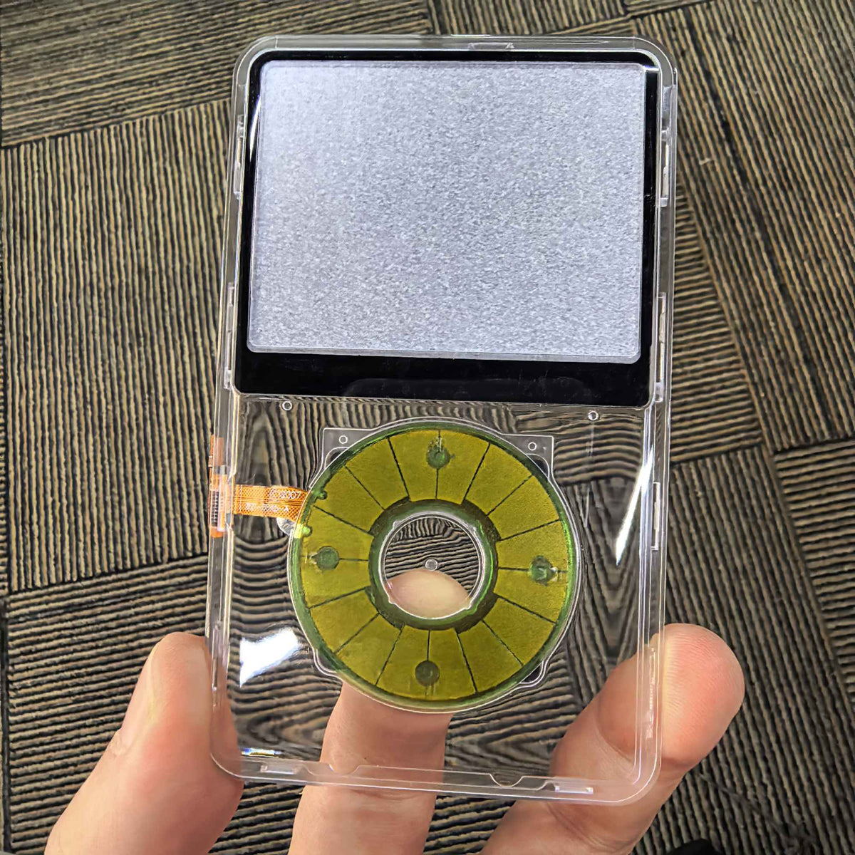 Clear Faceplate Transparent Front Housing Case with Clickwheel Flex Button Kit For iPod Classic 6th 7th Gen 80GB 120GB 160GB