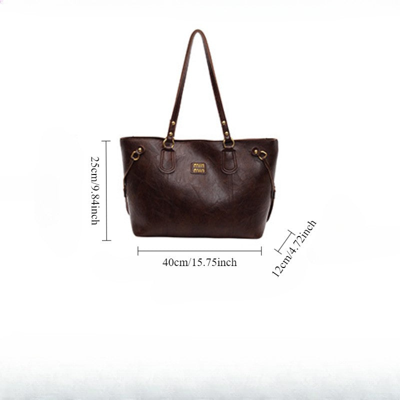 2025 New Light Luxury Niche Popular Large-capacity Commuting Versatile Shoulder Bag Casual High-end Tote Bag Women