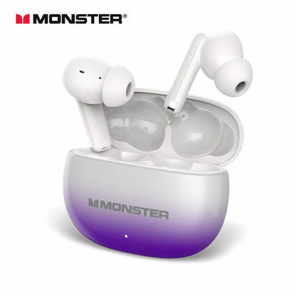 Monster AuraFit XT02 ANC Bluetooth Earphone -32dB Active Noise Canceling Earbuds Hi-fi Stereo Wireless Bluetooth 5.4 Headphone