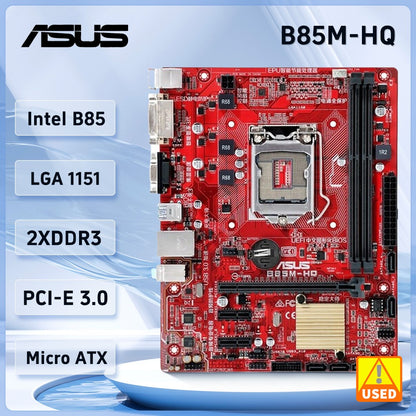 Placa-mãe ASUS B85M-HQ intel B85 LGA 1150 suporte para CPUs 4150 4690 4570 4170 4130 4340 4460 4590 4770 DDR3 16GB Micro ATX