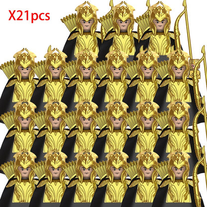 Lord of the Rings Elfos Orcs Exército Anões Rohan Mini Bonecos de Ação Blocos de Montar Brinquedos para Crianças Presente de Aniversário