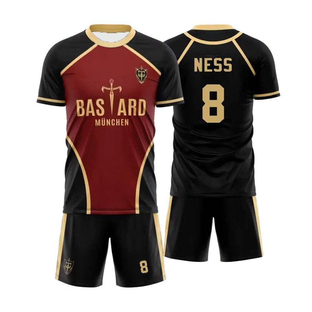 Blue Lock Anime Men Suits Futsal Vl Replika Bastard Munich Jersey Short Sleeve Shorts Set Men's  Women's Casual Sports T Shirt