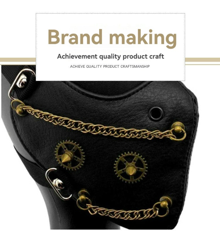 Saibo punk steampunk party protective mask personality chain Halloween adult face mask