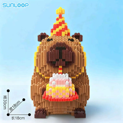 Brinquedo Grande de Capivara para Crianças, Capivara Gigante de Aniversário, Figura Capivara, Conjunto de Construção de Natal, Decoração para Casa para Maiores de 6 Anos