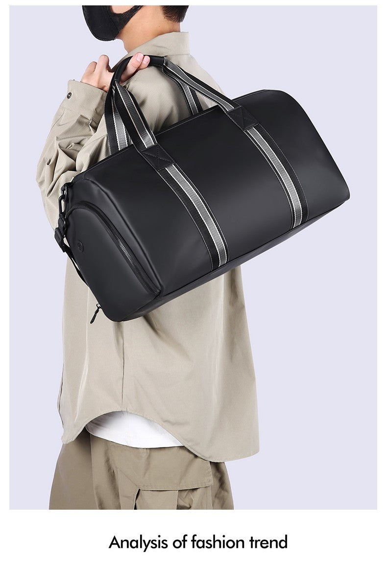 Men's Travel Bag with Wet Dry Separation Pocket Independent Shoe Case Large Capacity Gym Bag for Exercise Trip Motorbike Travel