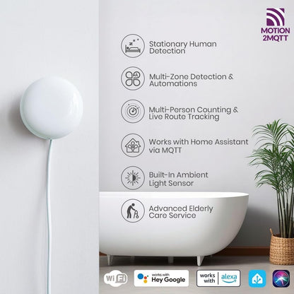 LinknLink Smart Home Bridge Sensor de Presença de Emoções, Sensor de Movimento Inteligente WiFi com Radar mmWave, IR, Funciona com Alexa e Google Home