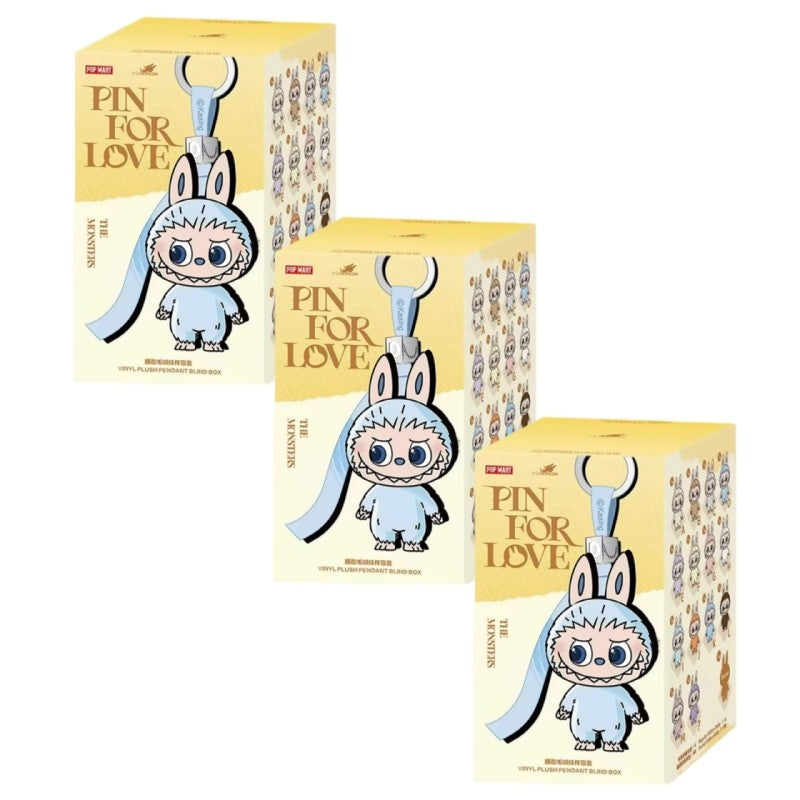 Hot Genuine POPMART The Monsters Labubu V4 Pin For Love Series Vinyl Plush Blind Box Cute Bag Pendant Gift Keychain Mystery Box