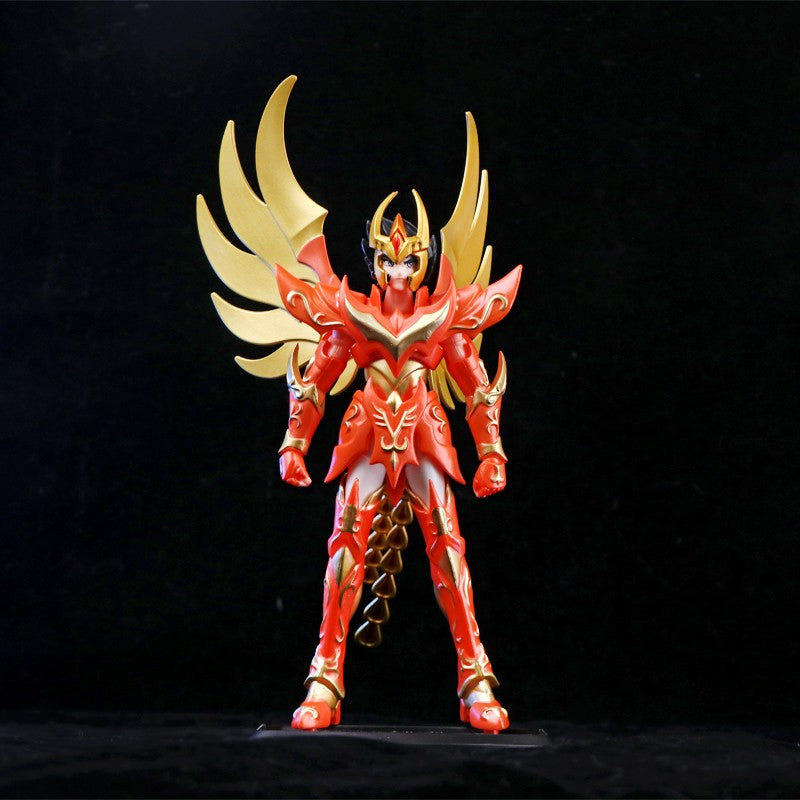 Anime Japonês Saint Seiya Figura Ikki de Fênix Hyoga Seiya Shiryu Boneco Colecionável em PVC Decoração 19cm