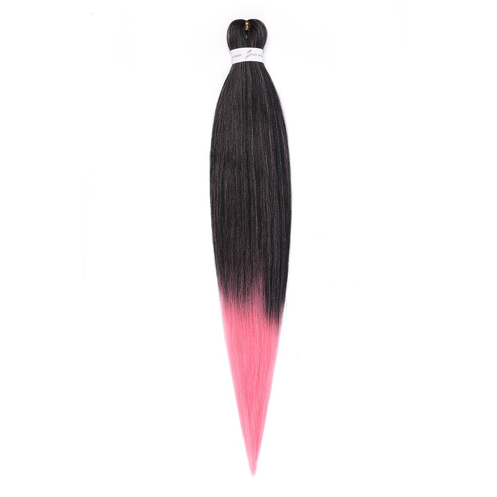 Cabelo Sintético Trançado Pré-esticado Profissional Sem Coceira Fibra Que Sela Em Água Quente 30'' Ombre Textura Yaki Extensões de Cabelo para Trança