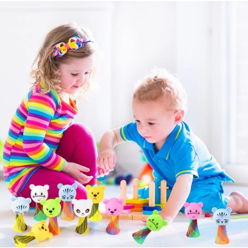 Creative Animal Jumping Doll Toys Cartoon Multicolor Bouncing Elf Christmas Gift Kids Birthday Party Favors Toys School Prizes