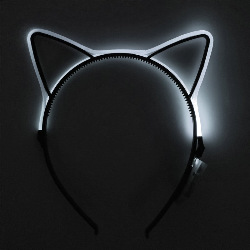 Luminous Cat Ears LED Hair Band Kawaii Accessories Cosplay Supplies Glowing Colorful Headband For Birthday Christmas