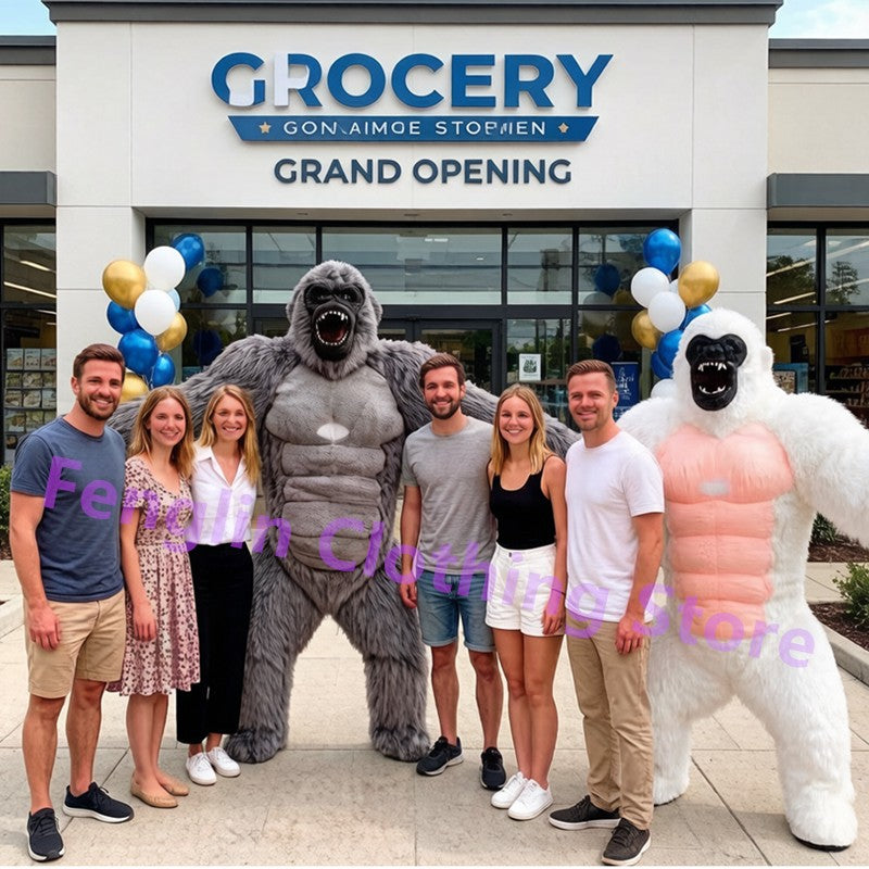 Cartoon Doll Costume 2.6-meter Inflatable Gorilla Mascot Costume Cartoon Doll King Kong Plush Party Advertisement and Role Playi