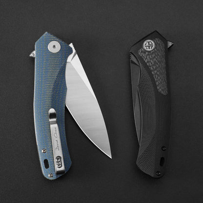 Petrified Fish PF838 Folding Knife Jackknife D2 Steel Outdoor Camping Hunting Hiking EDC Tool Ball Bearing G10 Handle Knives