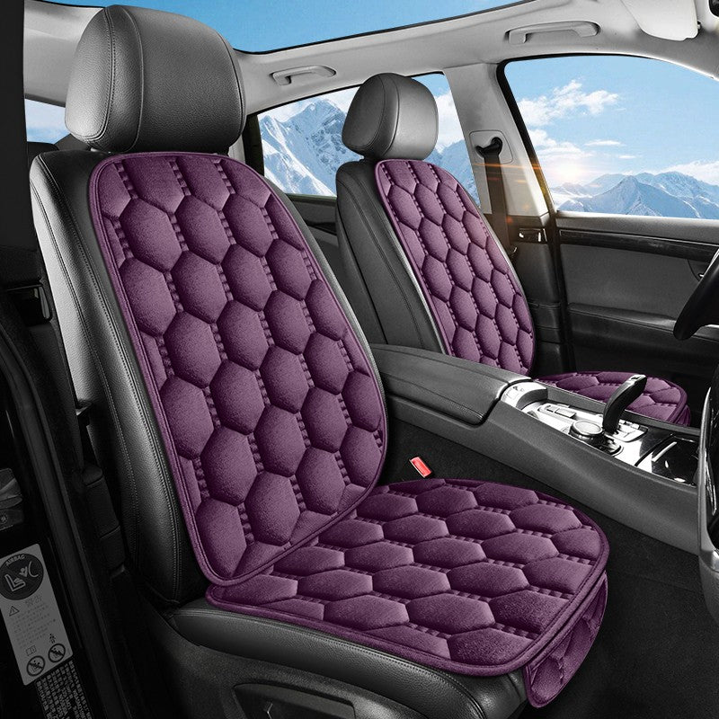 Car seat cushion three piece set, single seat, single piece, winter plush backrest, no binding, anti slip, cold resistant pad