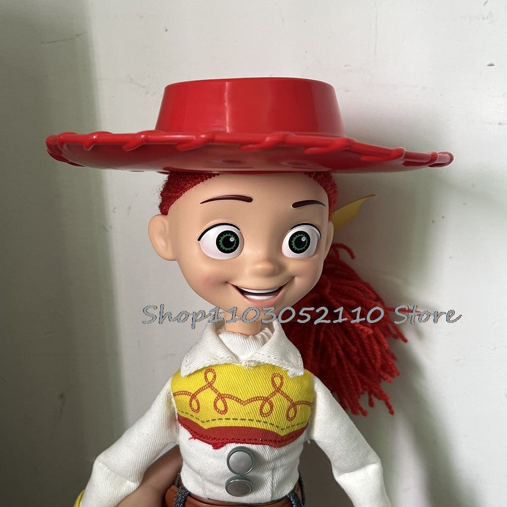 Toy Story 4 Woody e Jessie Articulados com Falas Canto Macio Fofo Anime Figura Decoração Modelo Presente de Aniversário Brinquedos
