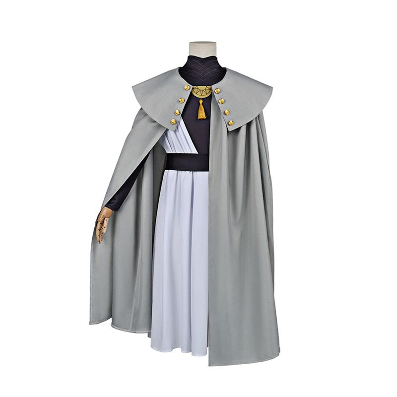 Anime Witch Hat Atelier Cosplay Costume Magician Qifrey Robe Cloak Belt Pointed Hat Wig Set Party Masquerade Carnival Adult Suit