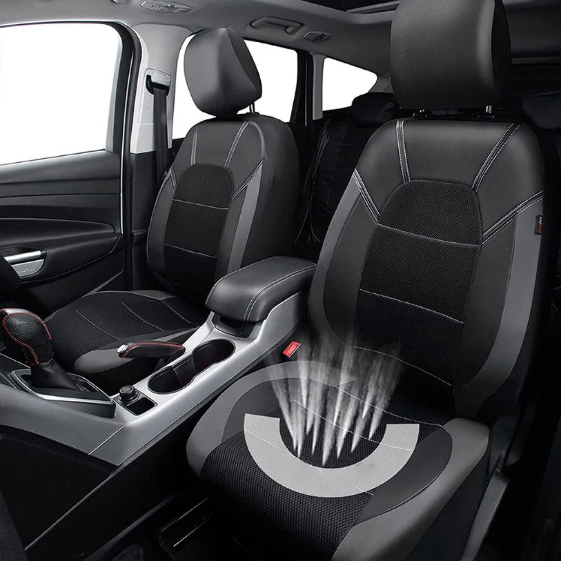9 Pieces/set Car Seat Cover Car Leather Breathable Fabric Universal Pu Leather Car Seat Cushion Front And Rear Seat Full Protect