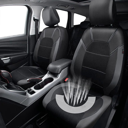 9 Pieces/set Car Seat Cover Car Leather Breathable Fabric Universal Pu Leather Car Seat Cushion Front And Rear Seat Full Protect