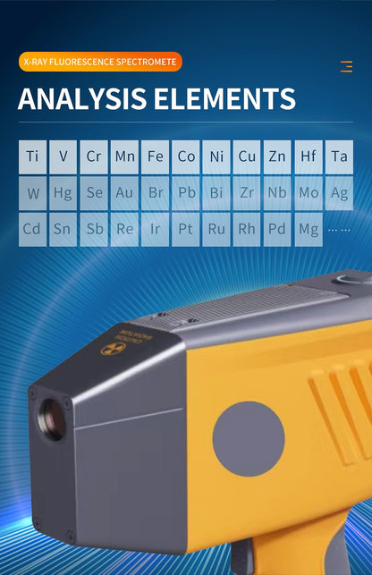 Espectrômetro de fluorescência de raios X (XRF) portátil manual, analisador mental XRF, analisador de ouro por raios X