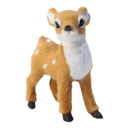 Christmas Deer Ornament 9x9x3cm New Year Cute Deer Ornament Perfect For Holiday Christmas Decorations Animal Decorative Statue