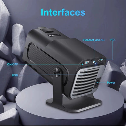 New KaiAqua HY320 Projector Android 11 390ANSI HD 4K Native 1080P Dual Wifi6 BT5.0 Cinema level Portable Projetor HY300 Upgrated