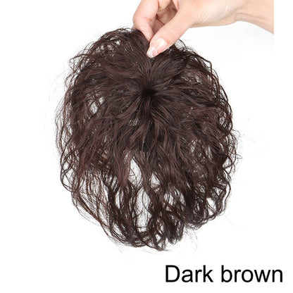 Extensão de cabelo sintético de 6 polegadas com clipe, touca curta encaracolada, peruca respirável leve, aumenta o volume do cabelo