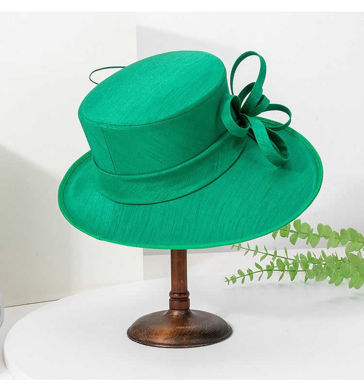 Moda Luxo Moda Pena Chapéu Chá Igreja Elegante Fotografia Cartola Feminina Banquete Fascinator Chapéus Formais de Casamento