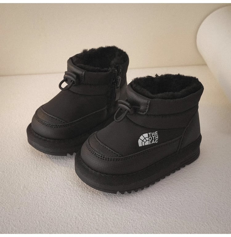 Children's Snow Boots Winter Boys Plush Thicken Platform Cotton Shoes Comfortable Girls Warm Waterproof Fashion Warm Plush Shoes