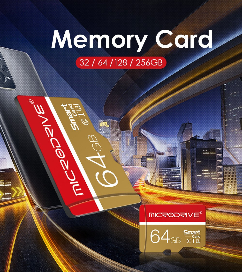 Cartão de Memória 16G 32GB 64GB 128GB 256GB U3 Mini Cartão SD Classe 10 Cartões Micro TF SD para Celular Fone de Ouvido Caixa de Som Câmera HD PSP