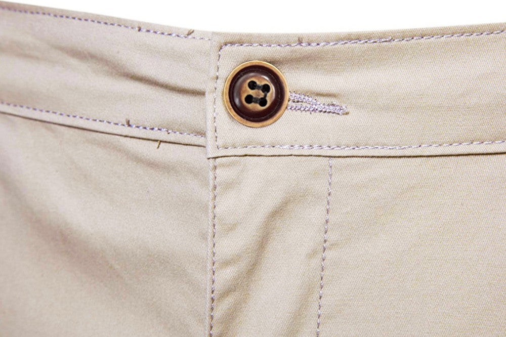 2021 New Summer 100% Cotton Solid Shorts Men High Quality Casual Business Social Elastic Waist Men Shorts 10 Colors Beach Shorts