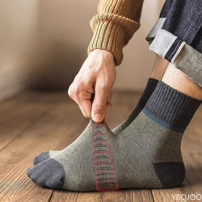 7 pairs of socks for men midsole autumn winter thick warm odor proof sports long socks versatile casual socks