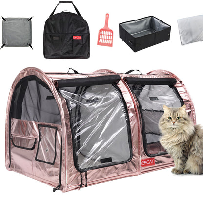 EFCAT Tenda de Exposição Dobrável para Gatos, Gaiola Grande, Casa, Gatinho, Sala de Parto, Gaiola Portátil Profissional para Exposição de Gatos