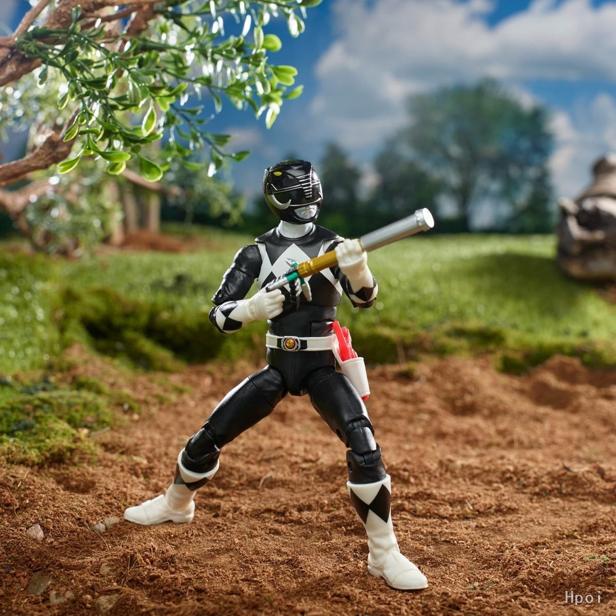 ?Promoções Quentes?Hasbro Original Power Rangers Lightning Collection Mighty Morphin Power Rangers Boneco Ranger Preto Figura de Anime Presente