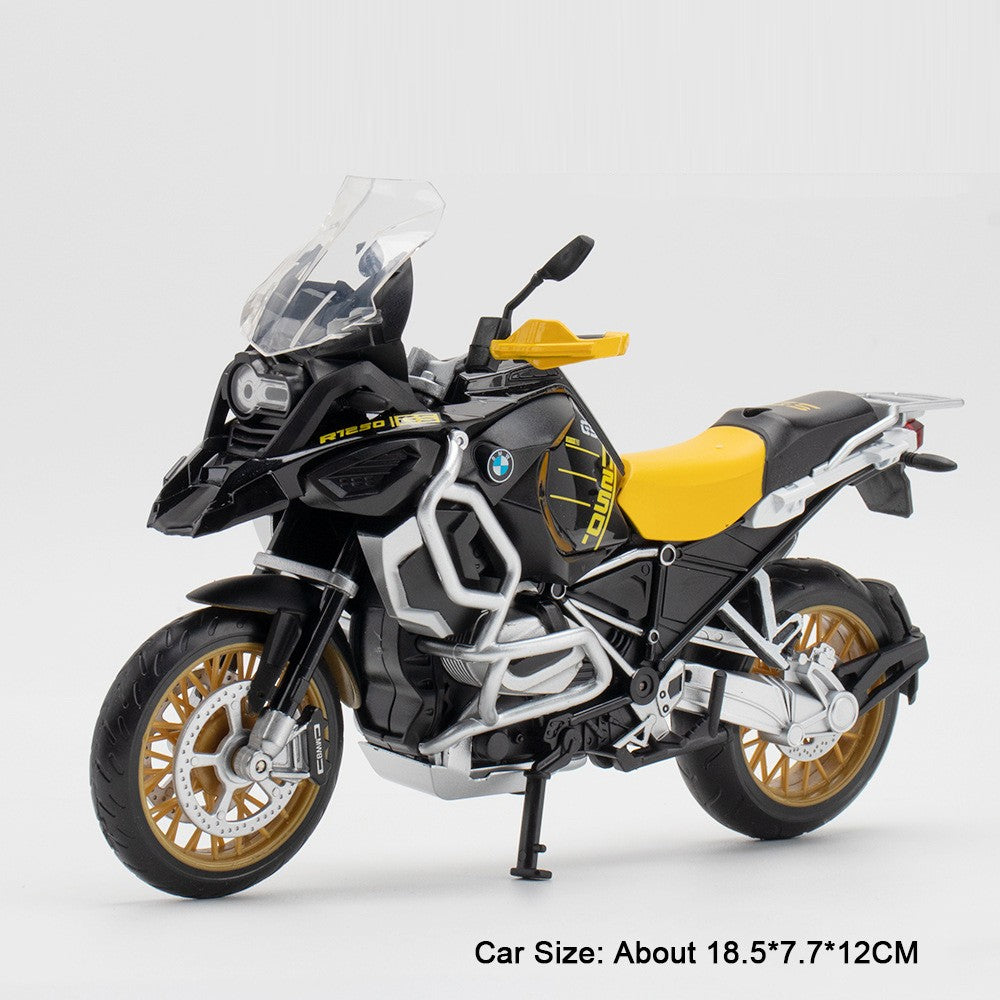 1:12 Suzuki GSX1000R R1250GS Liga Diecast Brinquedos Modelos de Motocicletas Carro com Luz Absorção de Choque Miniatura Moto Meninos Presentes