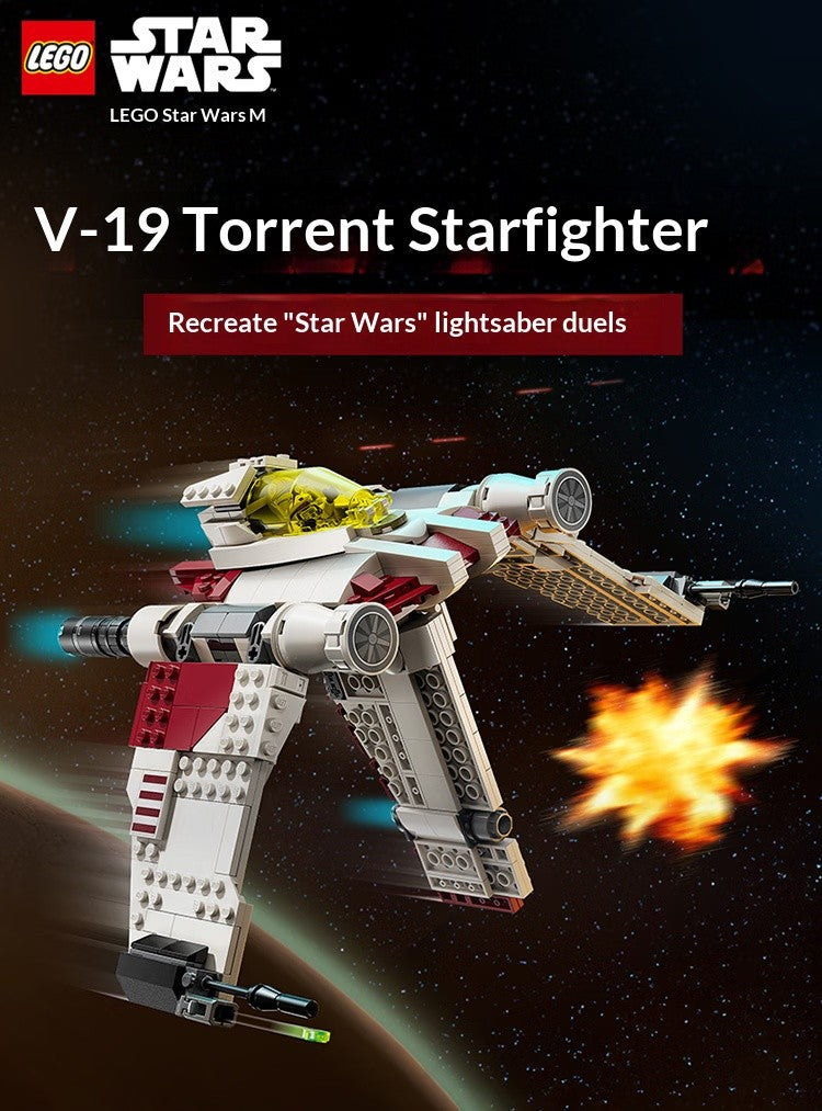 LEGO Blocos de Montar Montar Star Wars 75432 Slalom Starfighter Brinquedos para Meninos e Crianças Presentes de Aniversário e Natal