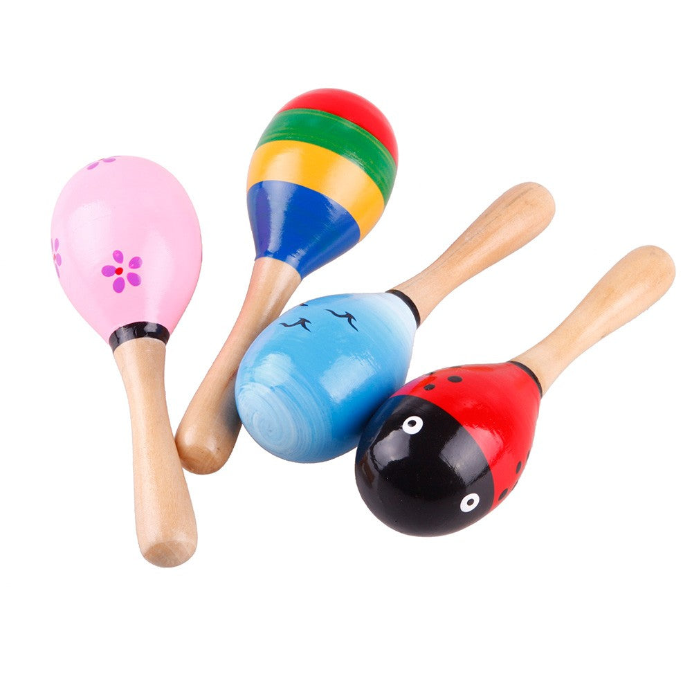 Bebê Madeira Areia Martelo Maracas Bonito Mini Chocalho Shaker Instrumentos Musicais para Chá de Bebê Lembrancinhas (Presente Infantil)