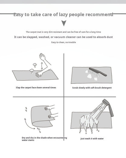 VIKAMA Christmas Snowflake Anti-Slip Washable Rug - Essential Round Floor Mat for Home Room Deco