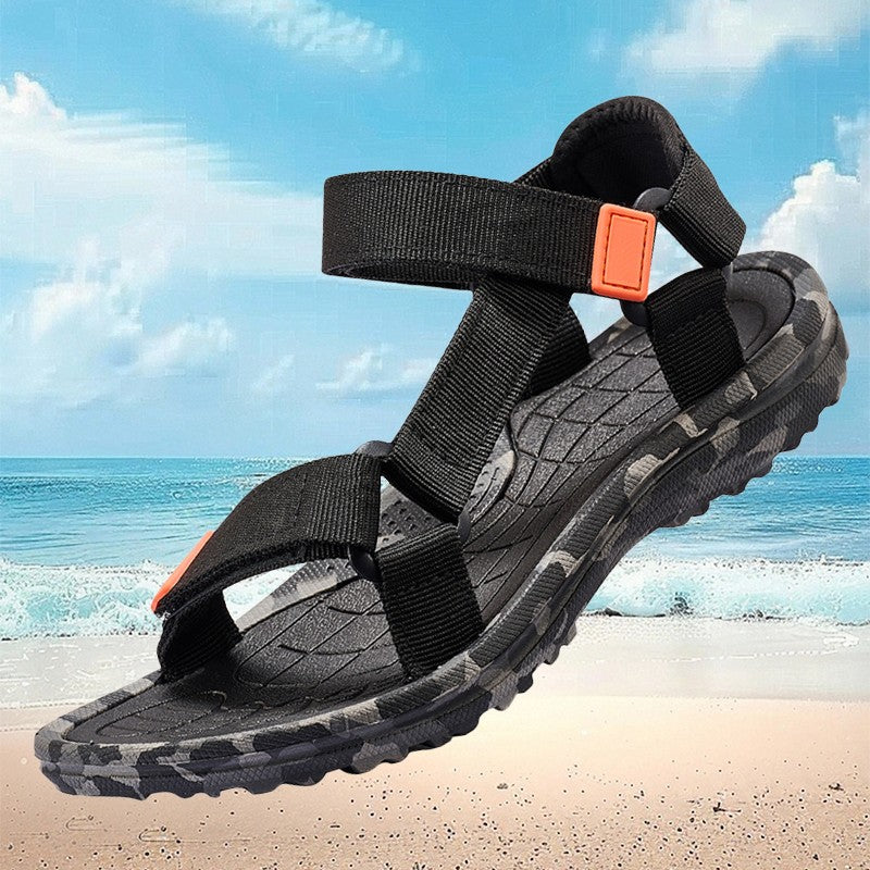 Men's Sandals Arch Support Antiskid Beach Outdoor Sports Sandals Wadable Durable Hiking Open Toe Flat Sandals for Men