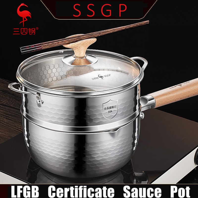 Certificação LFGB Aço Inoxidável 316L Cozinha Japonesa Panela Leve 99,9% Antibacteriana Panela Yukihira Panela de Leite